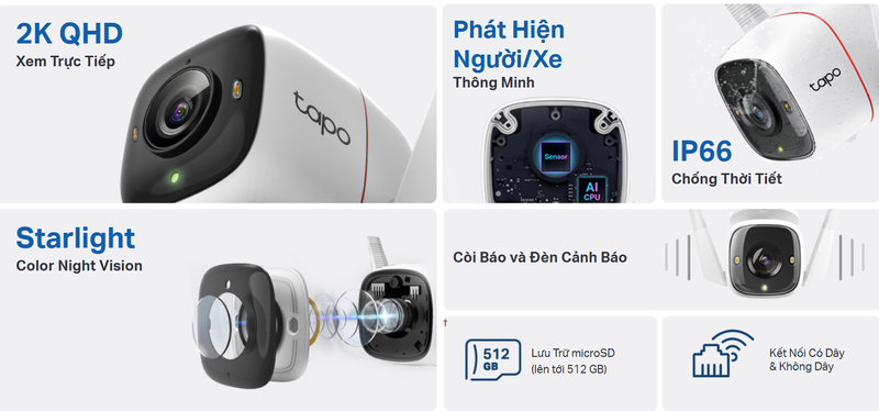 Camera giám sát ngoài trời 4MP TP-Link Tapo C320WS 1