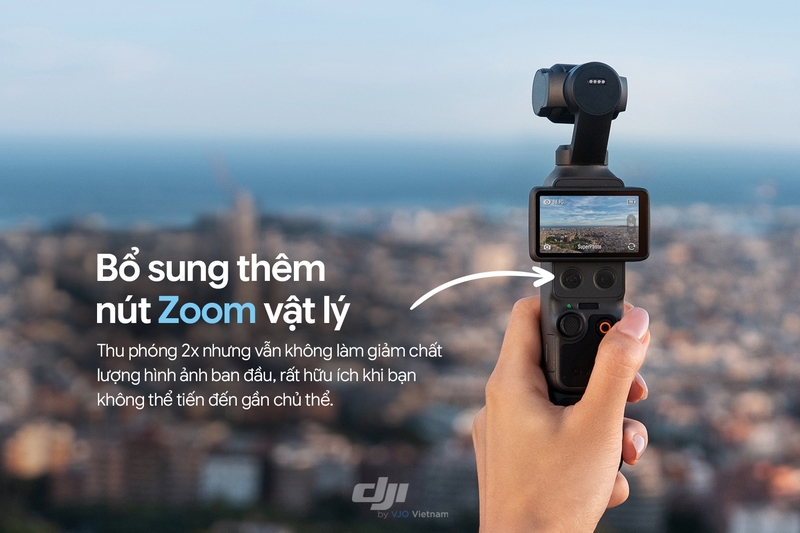 DJI Osmo Pocket 4 hỗ trợ zoom dễ dàng