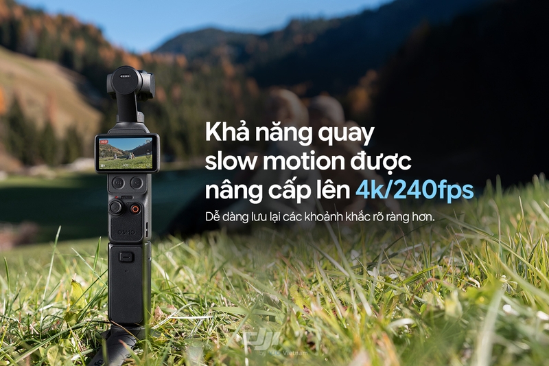DJI Osmo Pocket 4 quay slow motion 4K sắc nét