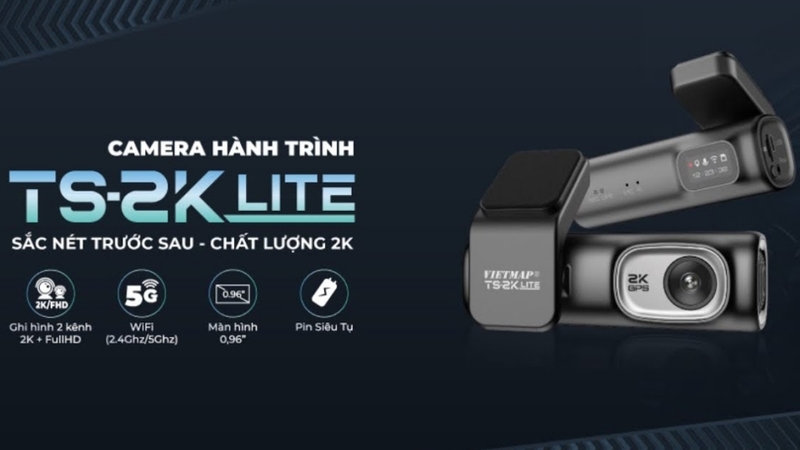 Sản phẩm có cả hai kênh ghi hình trước và sau với độ phân giải lần lượt là 2K, Full HD 1080p