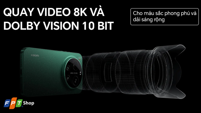 Xiaomi 17 Ultra đáp ứng nhu cầu quay video 8K ở 30 fps