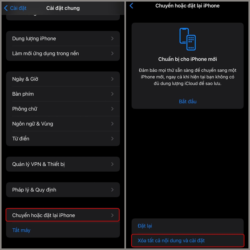 Cần làm gì trước khi bán iPhone? - Xóa tất cả dữ liệu và cài đặt iPhone