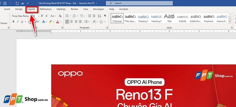 Cách căn lề trong Word 2016 - 05