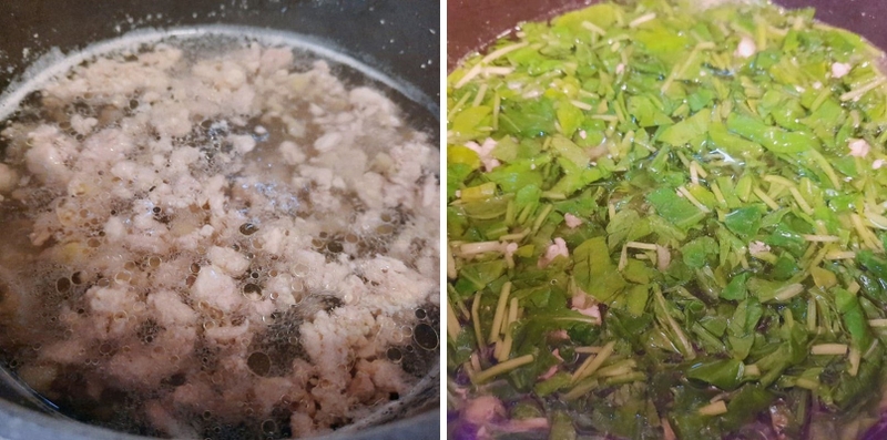 canh cải bó xôi thịt gà 5