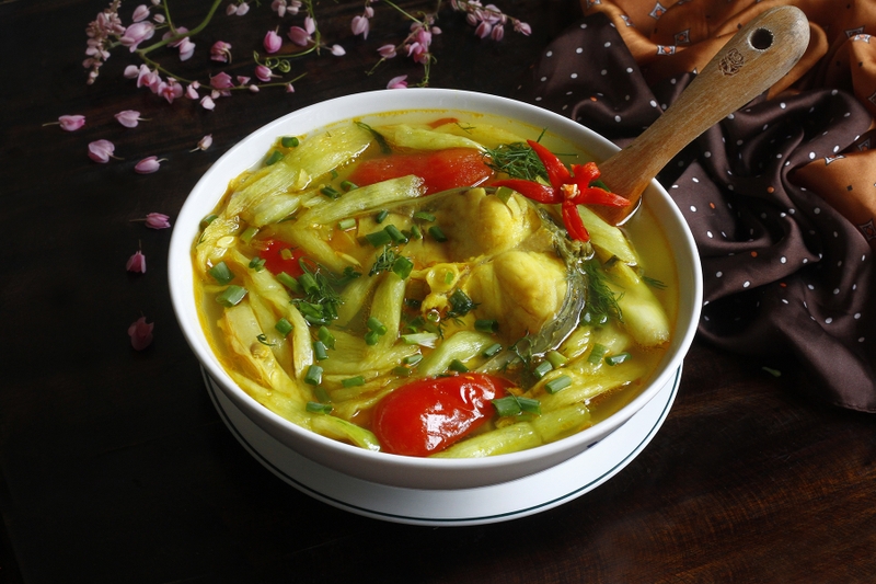 canh chua cá chép nấu dọc mùng ảnh 2