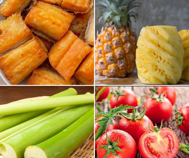 Cách nấu canh chua khô cá dứa dọc mùng