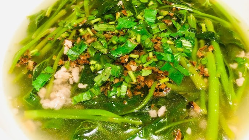 Canh chua rau muống 6