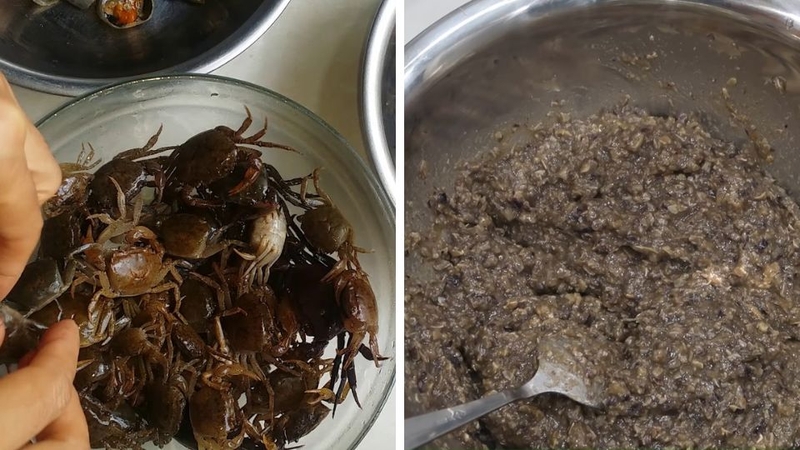 Bước 1: Sơ chế cua