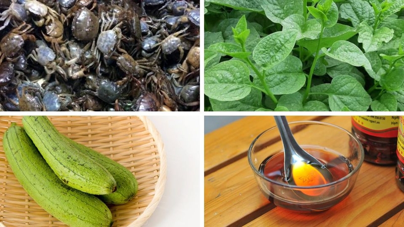canh cua rau mồng tơi mướp 2