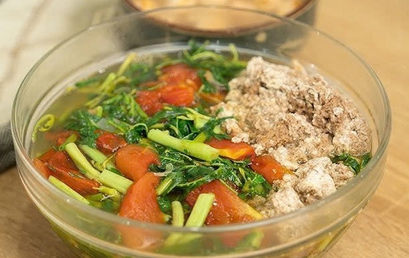 canh cua rau nhút ảnh 6