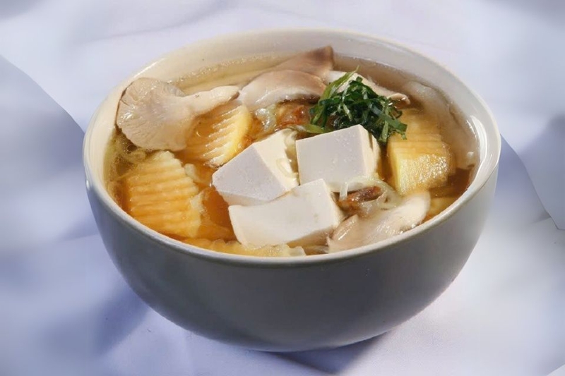 canh đu đủ chay đậu hũ