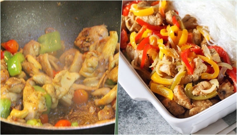 cánh gà xào ớt chuông 6