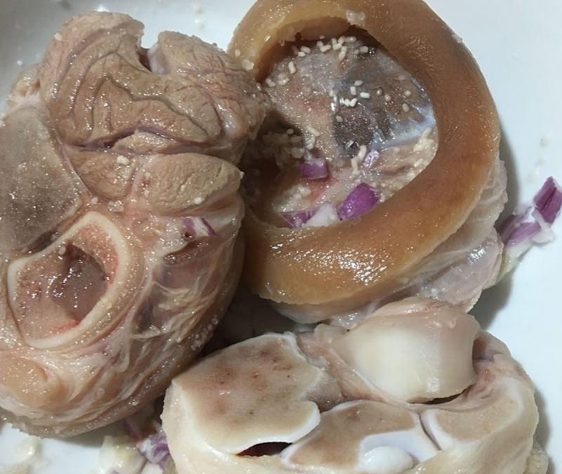 canh giò heo rau ngót ảnh 3