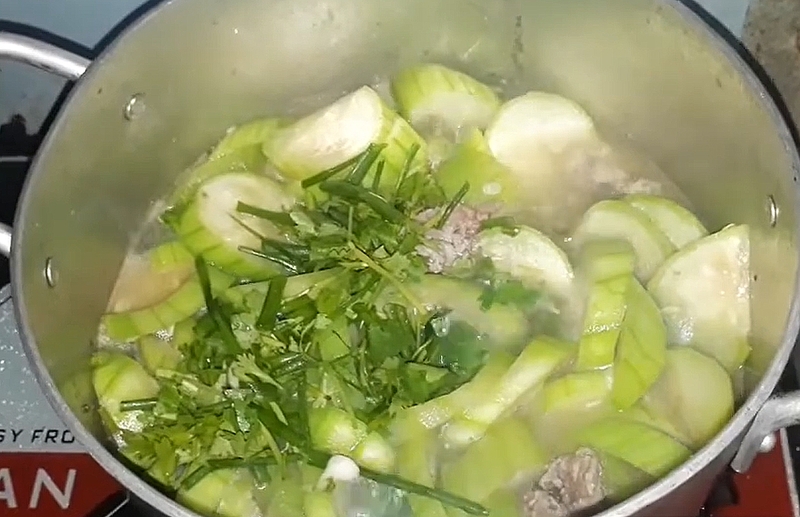 Canh mướp thịt bò hình 1