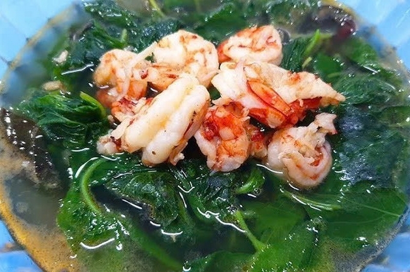 Canh rau đắng nấu tôm ảnh 2