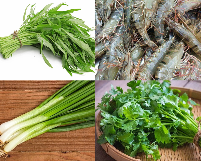 Canh rau muống nấu tôm (ảnh 1)