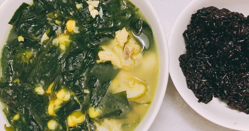 canh rong biển thịt gà 1