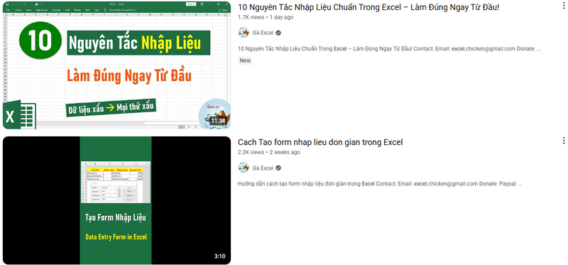 Làm YouTube chia sẻ mẹo Excel