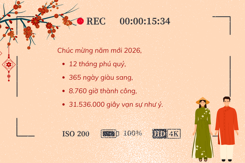 Cap đăng ảnh Tết 2026 hài hước, vui nhộn