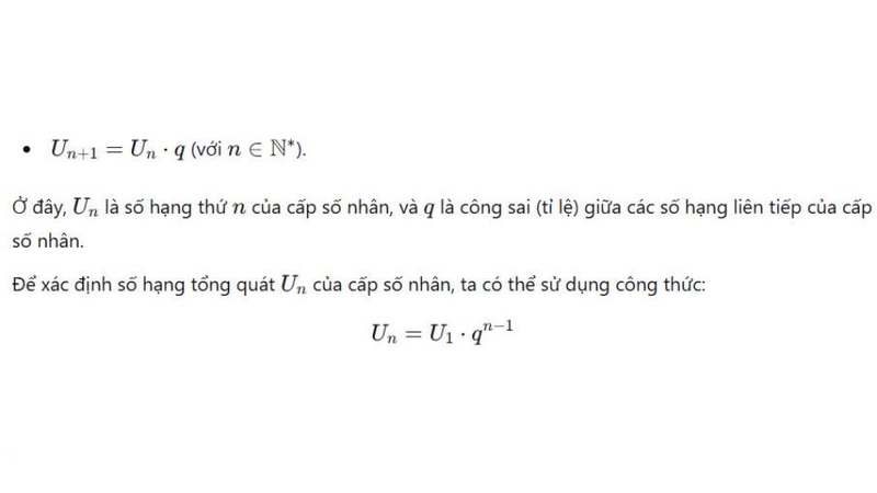 Định nghĩa cấp số nhân