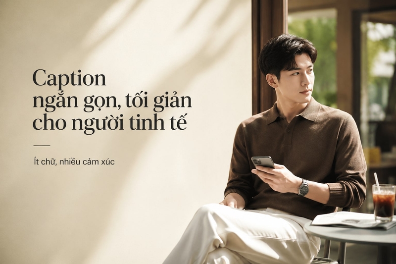 Caption ngắn gọn, tối giản cho người tinh tế