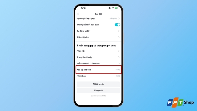 Xóa bộ nhớ đệm
