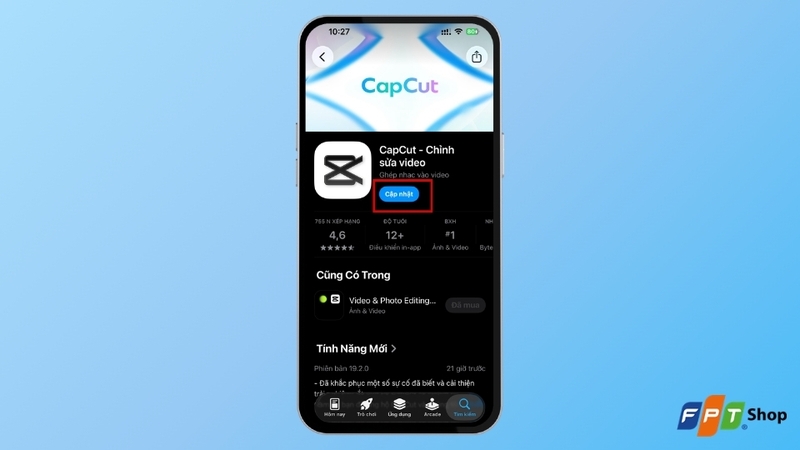 Cập nhật CapCut lên phiên bản mới nhất