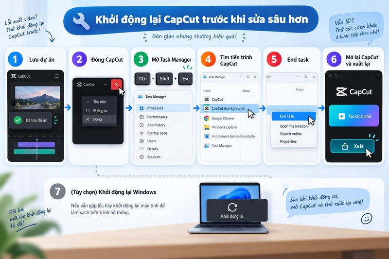 CapCut không xuất được video ảnh 3