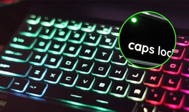 Phím Caps Lock không sáng đèn