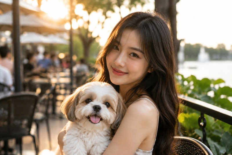 Caption chụp với chó nhẹ nhàng, thả thính