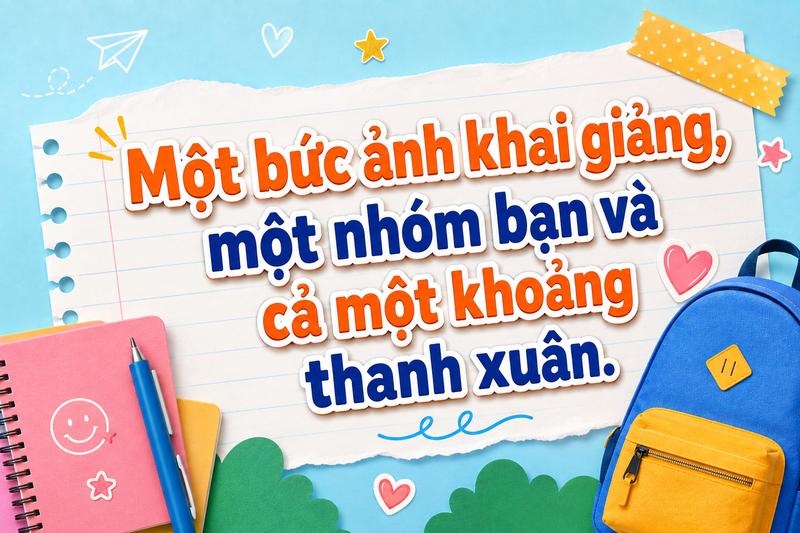 Caption khai giảng về bạn bè và thanh xuân
