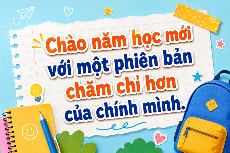Caption chào năm học mới truyền động lực