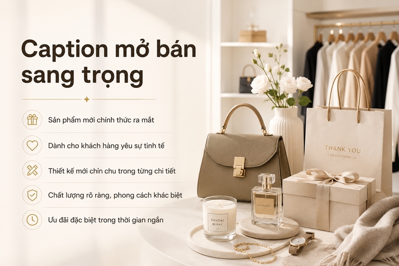 Caption mở bán sang trọng