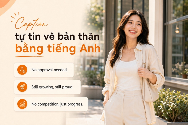 Caption tự tin về bản thân bằng tiếng Anh