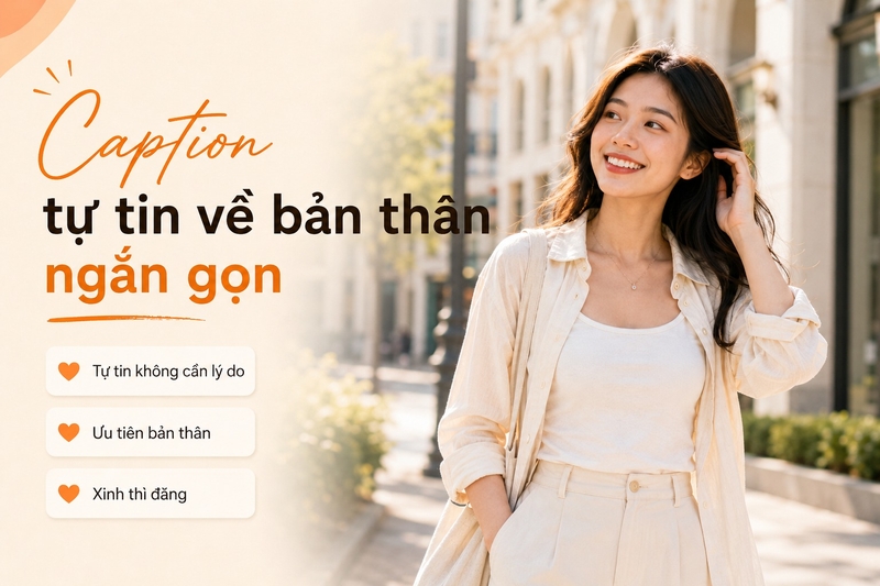 Caption tự tin về bản thân ngắn gọn