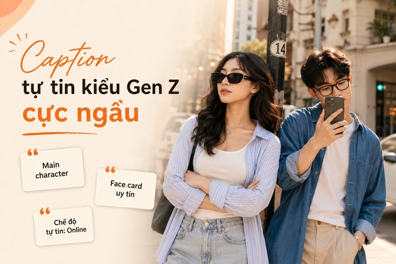 Caption tự tin kiểu Gen Z cực ngầu
