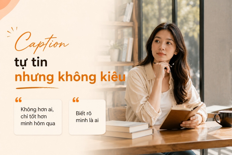Caption tự tin nhưng không kiêu