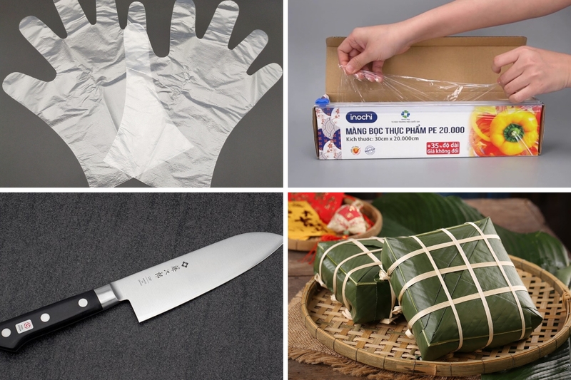 Cắt bánh chưng bằng lạt hay dao (ảnh 3)