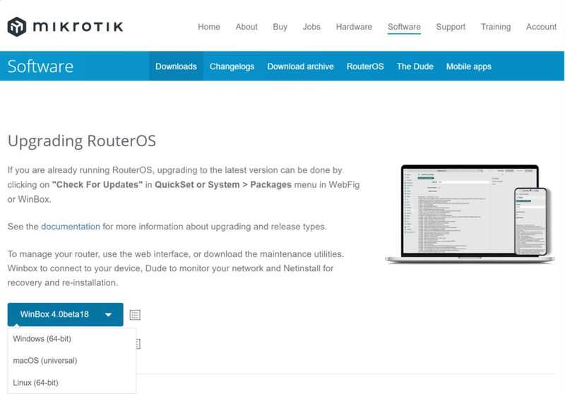 Tải về phần mềm WinBox