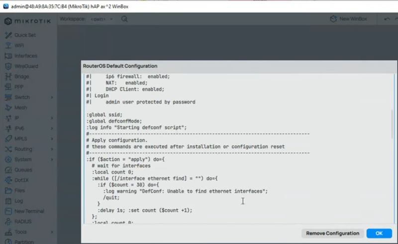 Remove Configurations