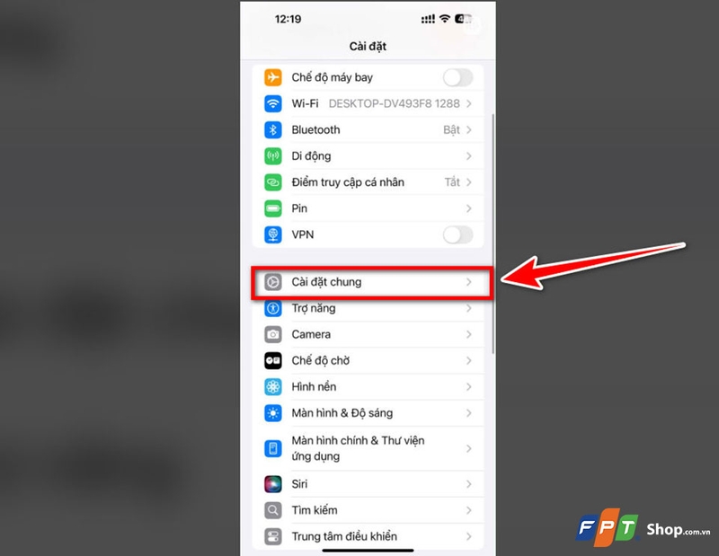 Vào khu vực quản lý cấu hình hệ thống