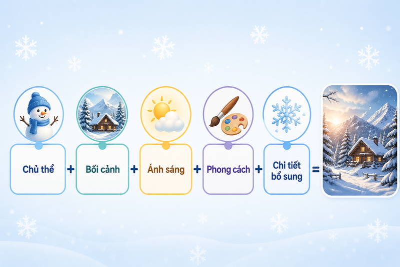 câu lệnh Gemini tạo ảnh dưới tuyết hình 26