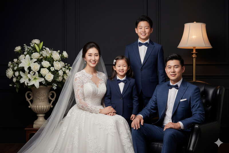 anh gia dinh theo phong cach anh cuoi han quoc