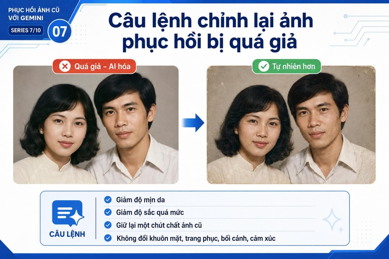 Câu lệnh phục hồi ảnh cũ trong Gemini ảnh 8