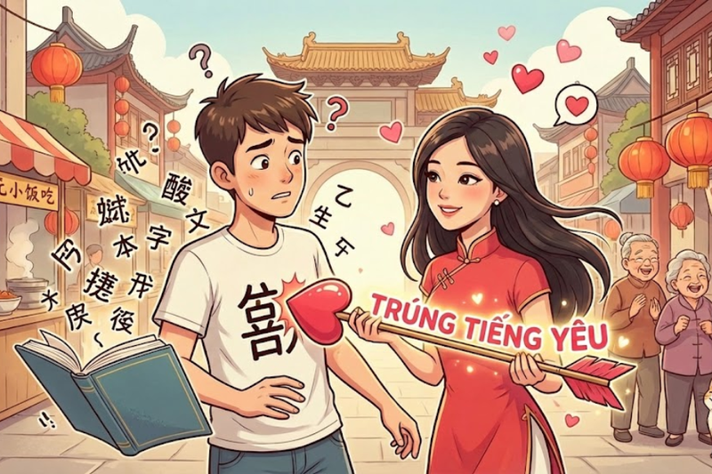 Yếu tiếng Trung - Trúng tiếng yêu