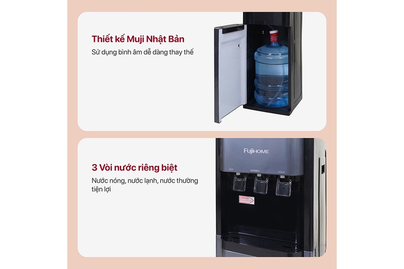 Cây nước nóng lạnh hút bình Fujihome WD211UE (Hình 5)