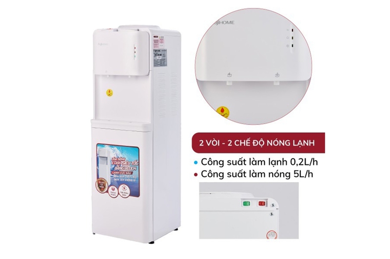 Cây nước nóng lạnh úp bình Fujihome WD531C (hình 3)