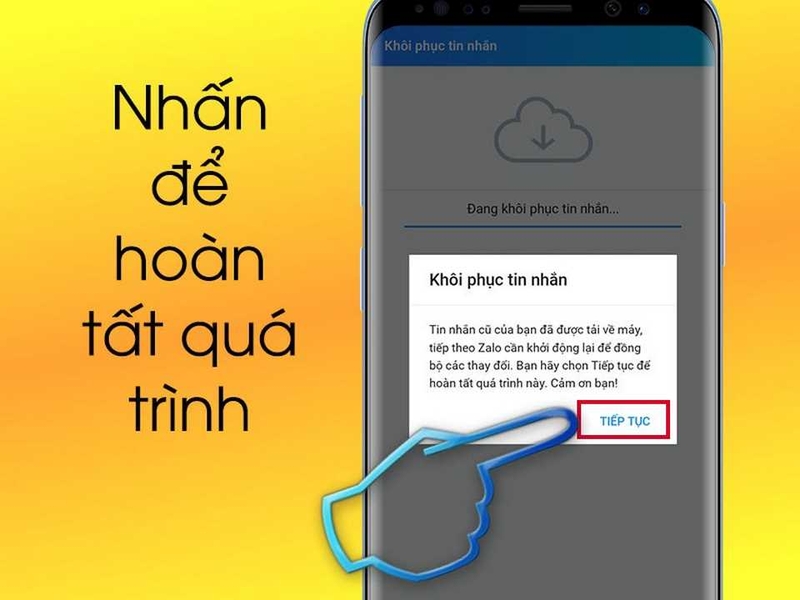 Bạn hãy nhấn mục "Tiếp tục"