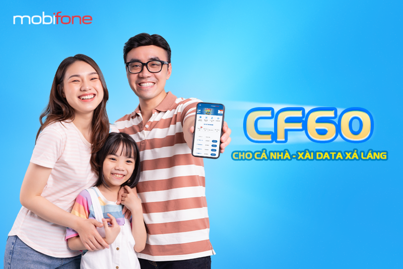 Gói cước CF60 tốc độ cao, ưu đãi data lớn