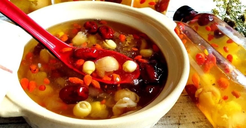 Chè hạt sen táo đỏ 2